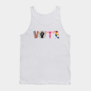 Vote Banned Books Reproductive Rights, BLM Political Activism Pro Roe V Wade, Election , LGBTQ Pride Tank Top